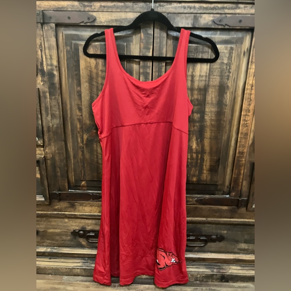 Columbia, large, red, Arkansas Razorbacks dress